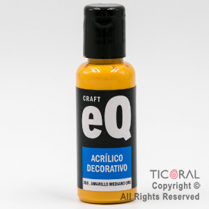 ACRIL.DECOR.EQ 308 AMARILLO MEDIANO-ORO 50ML X 6 UNIDADES